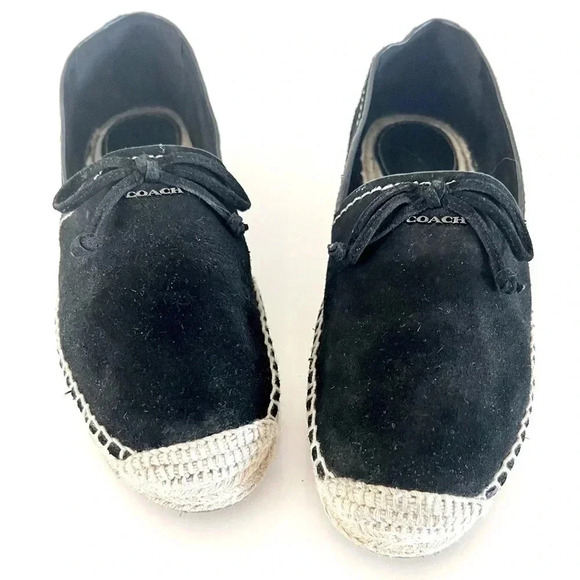Coach Rae Black Suede Slip On Espadrille in Size 9.5 - Picture 3 of 7